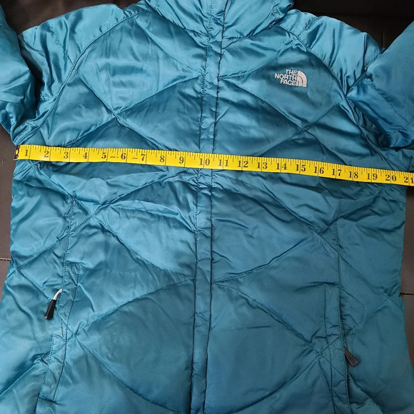 The North Face Series 550 Down Fill Puffer Jacket Teal Size Large - Flawed - Picture 13 of 16